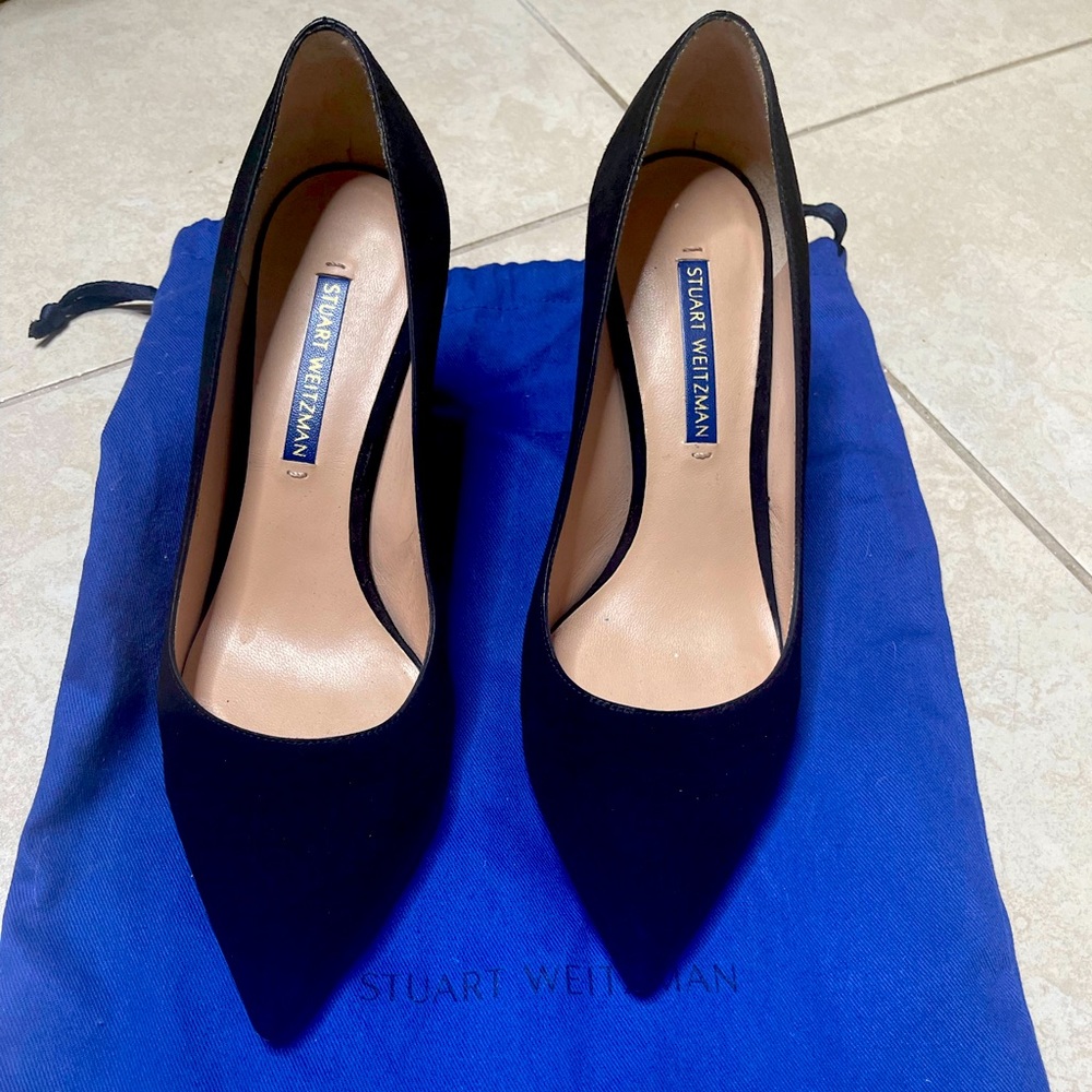 Stuart Weitzman heels black suede